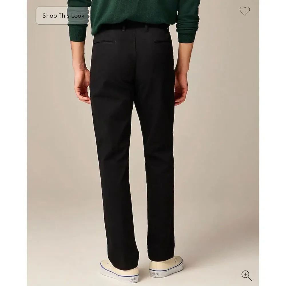 J. Crew 770 Straight-fit stretch chino pant in Black NWT size 38/32